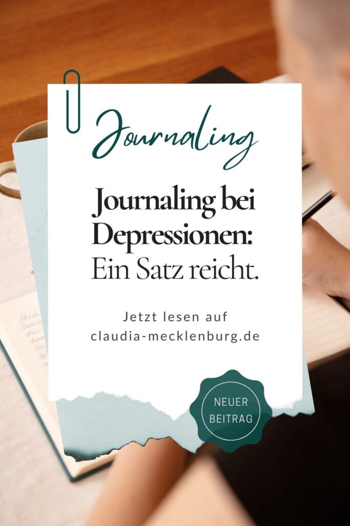 Journaling bei Depression - Pinterest Pin