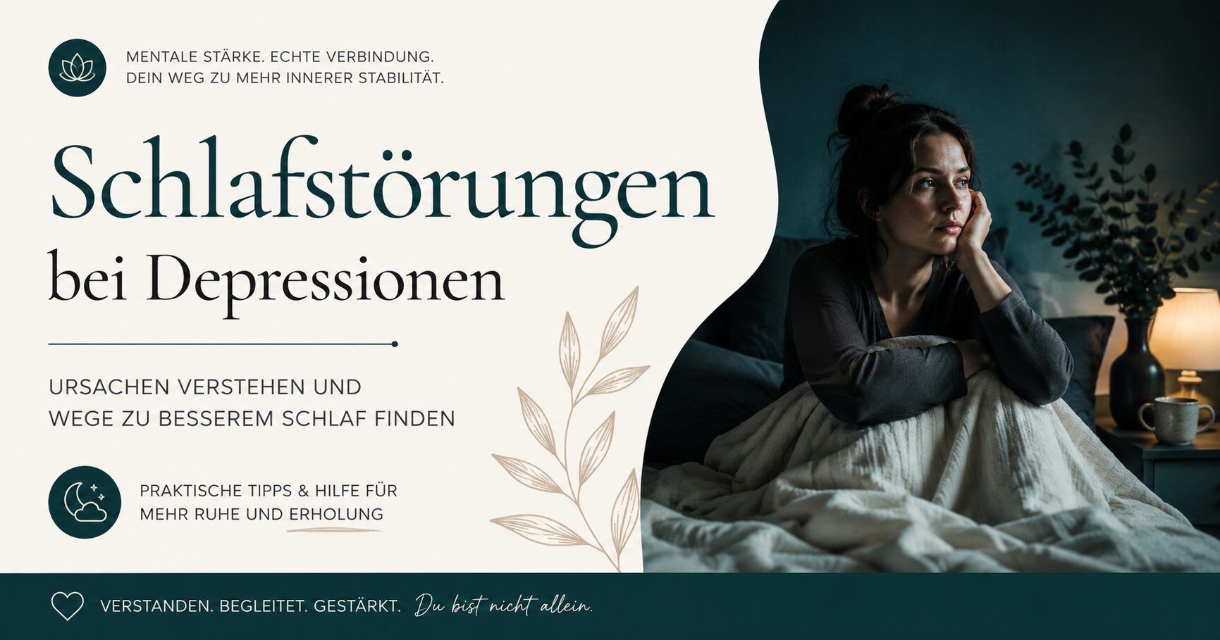 Titelbild zum Blogbeitrag Schlafstörungen bei Depressionen