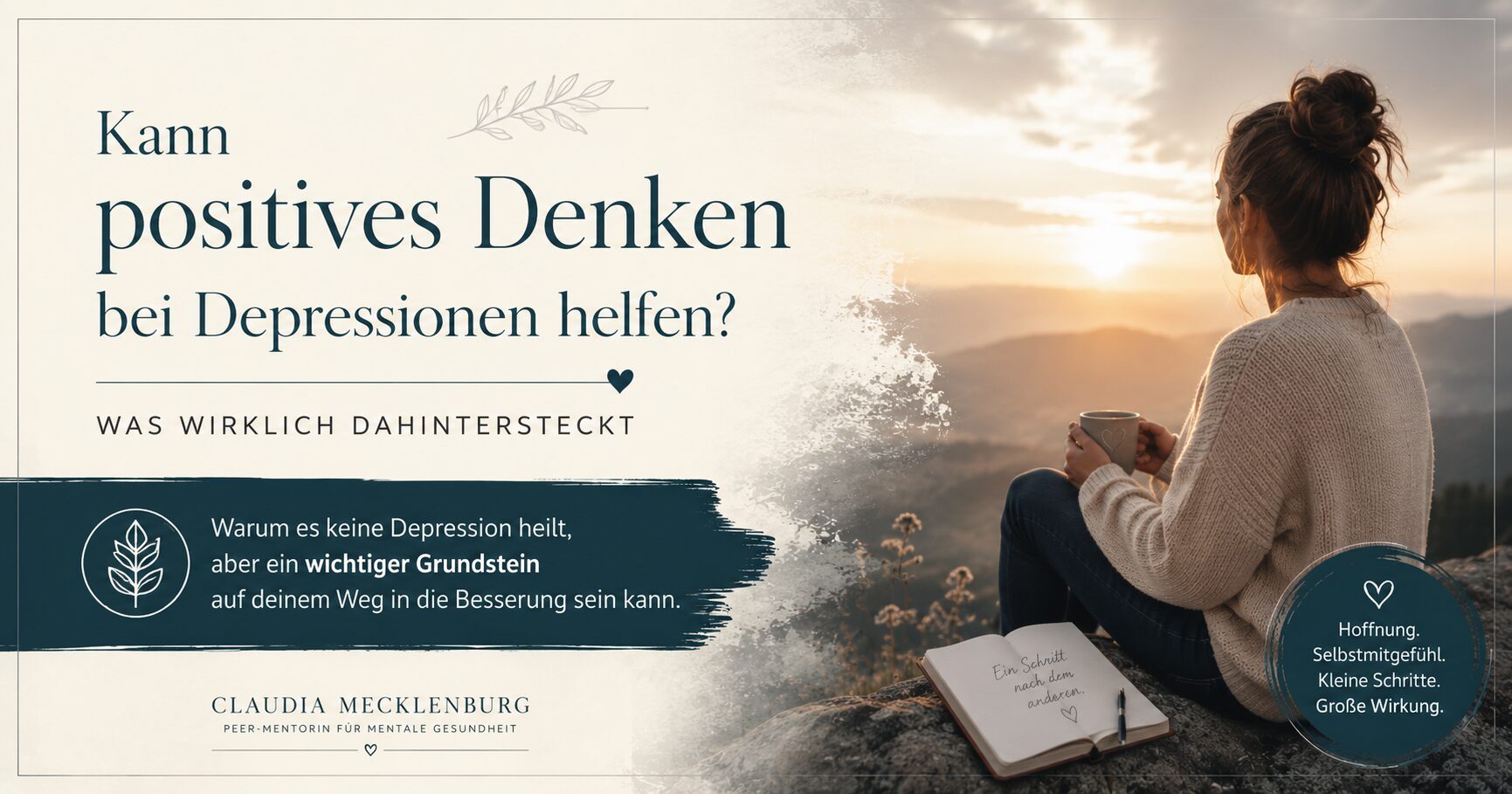 Hilft positives Denken bei Depressionen - Titel zum Blogbeitrag