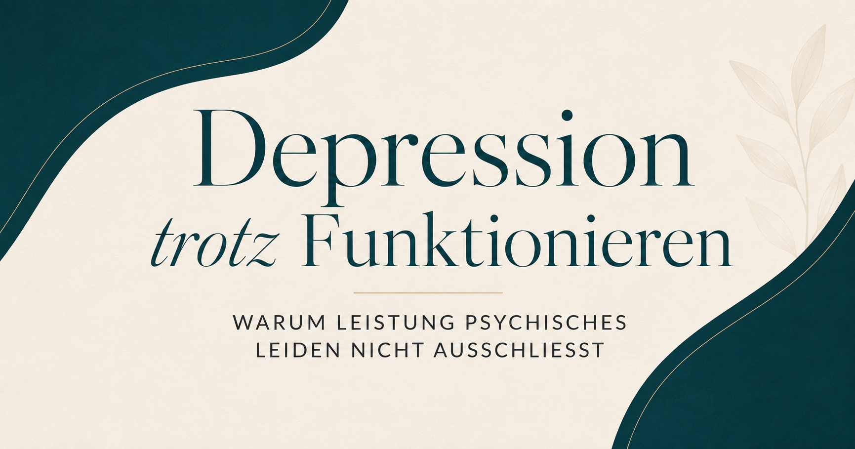Depression trotz Fuinktionieren - Blogheader